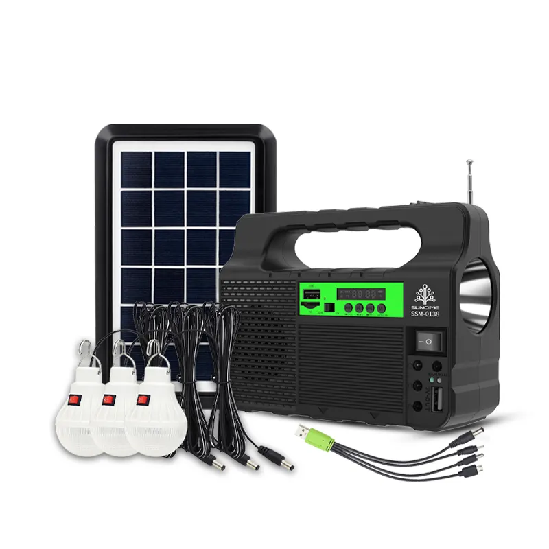 Estación de energía generador solar portátil para CampingGd Mini Lite Dc SISTEMA DE Kit de iluminación solar para el hogar de energía portátil