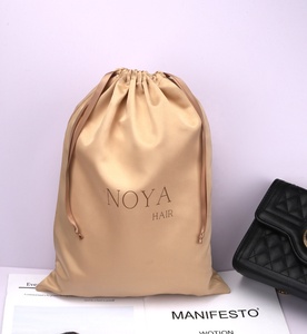 Wholesale Drawstring Gift Thick Satin Silk Hair Extension Packaging <b>Dust</b> <b>Bag</b> With Custom Logo Luxury <b>Dust</b> Satin Pouch - Product Image 5