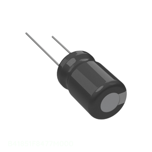 Condensador de Aluminio de Canal del Fabricante 470 uF B41851F8477M000, de Orificio Pasante, 470UF 20% 63V, Tipo TH Radial - Product Image 1