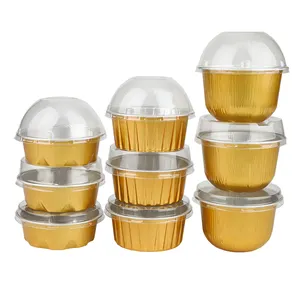 Récipient à Cupcake jetable en Aluminium, Logo OEM, récipient de petite taille, 50 pièces