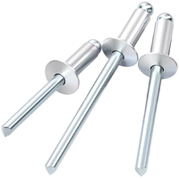 Rivets aveugles en aluminium et acier de type ouvert de 2,4 mm à 6,4 mm, rivets à percussion en aluminium