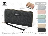 Portafoglio da donna a scomparsa singola, grande, in microfibra, in pelle sintetica, stile Normcore, minimalista, per lo shopping - Product Image 1