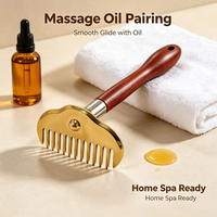 Outil Gua Sha en cuivre doré avec planche de raclage pour la relaxation musculaire du corps entier et des soins du visage