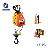 Palans électriques portables à câble métallique de 160 kg, câble de 5 mm, commande filaire et sans fil multi-vitesses pour le levage en ferme et en entrepôt
