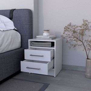 DB eastover 2.0 nightstand สองลิ้นชักเฟอร์นิเจอร์ห้องนอนเมลามีนสไตล์ยุโรปหรูหราทันสมัยสำหรับใช้ในอพาร์ตเมนต์ - Product Image 3
