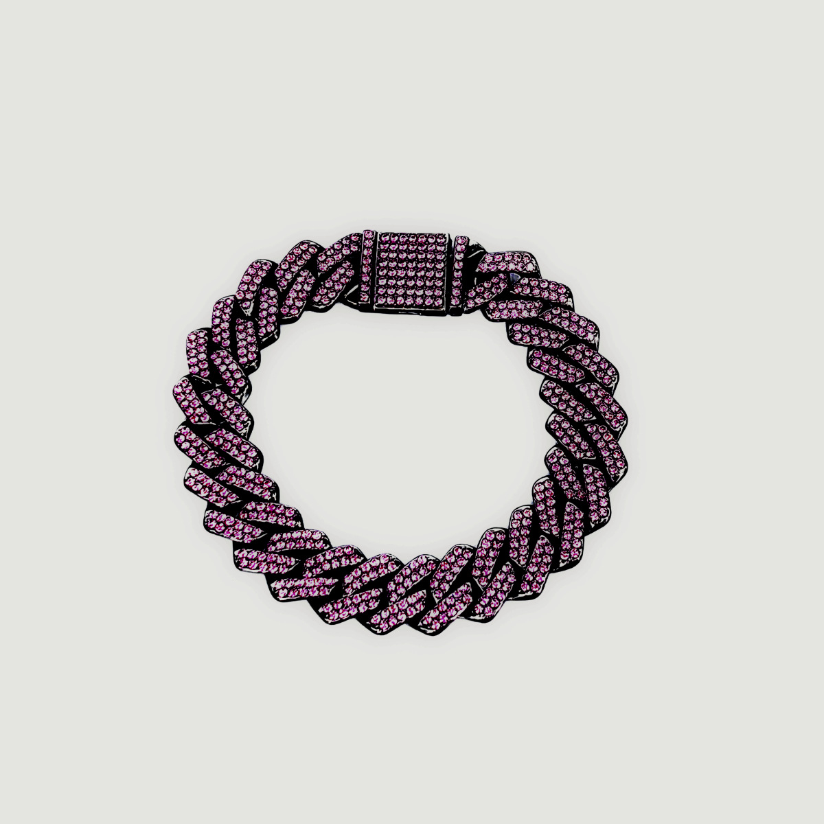 2024 Wholesale 14mm Zinc Alloy Purple Grey Rhombus Inlaid