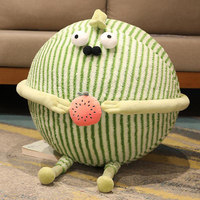 Vente en gros de housse de ballon de yoga en peluche personnalisée, amusante, géante, ronde, en forme de coquille, avec visage d'animal mignon