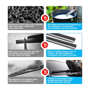 ASLAM <span class=keywords><strong>DR</strong></span> FRONT WINDSHIELD WIPER RUBBER INSERTSトヨタ用リフィル - Product Image 5