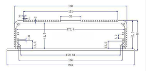 Scatola di Controllo in Lega di Alluminio Lavorata CNC 208*48, Grado di Protezione IP54, Finitura Anodizzata Nera/Argento per Batterie/Interconnessioni - Product Image 6
