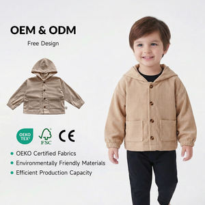 <span class=keywords><strong>Hiver</strong></span> Enfants Garçons Vêtements en velours côtelé Toddler Girls Long Sleeves Cardigan Children's Hooded Coat - Product Image 1