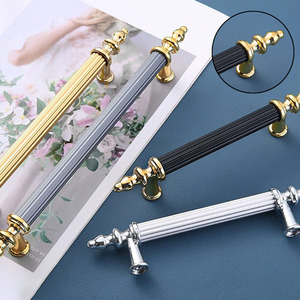 Luxurious Design European Cabinet Handles Round Tube Wardrobe Bathroom Cabinet <strong>Door</strong> Drawer Furniture Hardware Decoration Handle - Product Image 2