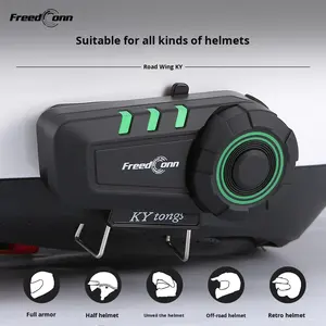 Pour moto universelle KY, casque avec <span class=keywords><strong>interphone</strong></span> et musique pour deux téléphones, écouteurs <span class=keywords><strong>sans</strong></span> <span class=keywords><strong>fil</strong></span> - Product Image 2