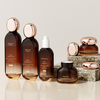 Ensemble de cosmétiques au design unique, flacon en verre 30g 50g, pots en verre avec couvercles, pot à crème 120ml 100ml, flacon pompe spray
