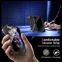 Étui magnétique pour iPhone Duo, ultra pliable avec support caché intégré, protection d'écran HD intégrée, protection de la charnière, coque de téléphone antichoc
