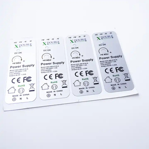 Autocollants d'indication métalliques argentés épais et solides de haute qualité autocollant d'étiquette d'indication en aluminium auto-adhésif personnalisé - Product Image 2