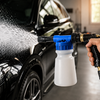 Canon à mousse pour lavage auto basse pression, pistolet à mousse 6 réglages, pulvérisateur à mousse pour tuyau d'arrosage, pour voiture, camion et nettoyage domestique