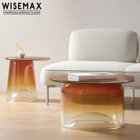 WISEMAX FURNITURE Maison italienne de luxe Salon Canapé en plastique Table d'appoint Table basse en acrylique pour hôtel restaurant Villa