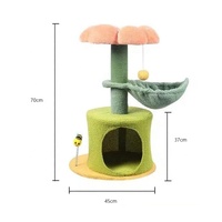 U-PETS intérieur arbre à chat maison coloré sisal matériel aire de jeu pour chats comprend fleur printemps temps