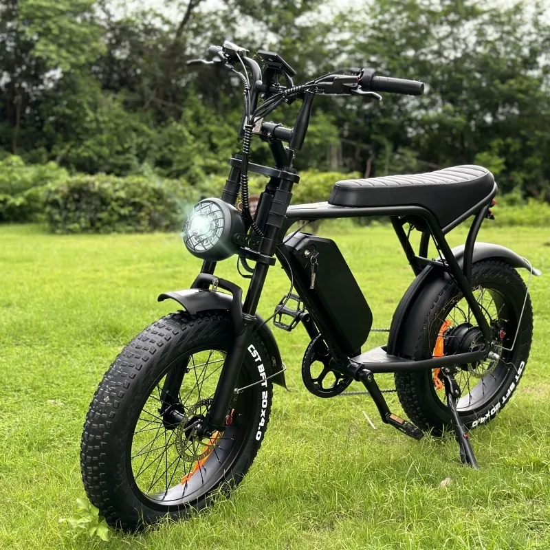 Mini motocicleta eléctrica de neumático ancho, ciclomotor de bicicleta de moda, envío directo, almacén de la UE y EE. UU.