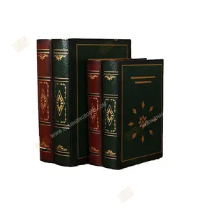 Wholesale wooden fake book box beautiful household wooden fake book gift box