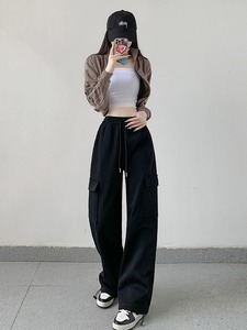 All'ingrosso <span class=keywords><strong>pantaloni</strong></span> antisudore da <span class=keywords><strong>donna</strong></span> <span class=keywords><strong>pantaloni</strong></span> Casual Vintage <span class=keywords><strong>pantaloni</strong></span> da <span class=keywords><strong>donna</strong></span> <span class=keywords><strong>pantaloni</strong></span> in tessuto a vita alta con tasche - Product Image 2