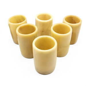 Hermosas copas de piedras preciosas en jade amarillo - SOLO 1 PIEZA - Product Image 2