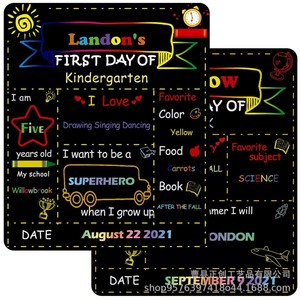 Wooden Blackboard Student <b>Message</b> <b>Board</b> Rectangle Double-Sided Color Printing Back To School Educational Use - Product Image 3