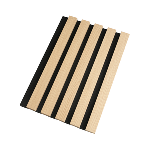 Panneau de plafond en bois de chêne naturel Hanghe pour panneaux acoustiques à lamelles murales en fibre de polyester MDF certifiés Matériau insonorisé de classe A - Product Image 5