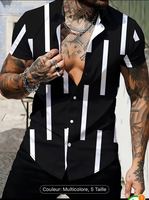Herenmode Lente Zomer Casual overhemd Bedrukte tops met korte mouwen Ademende straatkleding