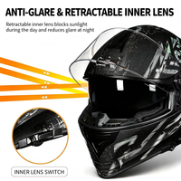 Casque intégral populaire avec coque ABS homologuée, double visière, protection pour moto, scooter, usage quotidien, toutes saisons