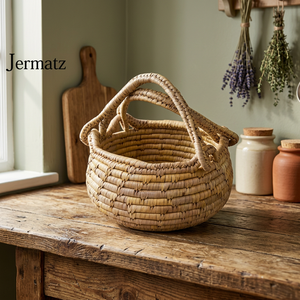 Customized Branded Natural Eco Friendly <b>Wicker</b> Palm Leaf <b>Storage</b> <b>Basket</b> Bangladeshi Manufacturer Stocked Top Selling Exportable - Product Image 2