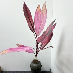 M580 Boda Hogar Rosa Iglesia Arreglo Floral Decoración Seda Grande Tropical Palma Canna Hoja Real Touch <span class=keywords><strong>Flores</strong></span> - Product Image 2