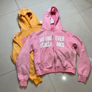 ODM 100% Algodón Streetwear Pegatina Bordado Sudadera con capucha Fabricantes Cremallera completa Sudaderas con capucha para hombre lavadas con ácido - Product Image 4