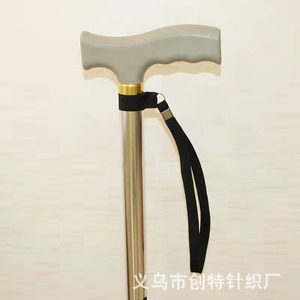 สายรัดข้อมือไนลอนสีดำ หัวเข็มขัดโลหะ อุปกรณ์เสริมไม้เท้าที่ทนทาน - Product Image 4