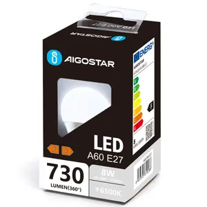 หลอดไฟ LED A60 E27 8W 6500K, แสงสีขาว, ประหยัดพลังงาน, เหมาะสำหรับการใช้งานทั่วไปและงานที่ต้องการการส่องสว่าง - Product Image 3