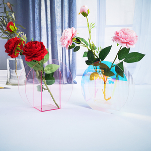 <span class=keywords><strong>Vase</strong></span> à fleurs en acrylique <span class=keywords><strong>Transparent</strong></span> et élégant pour décoration de la maison - Product Image 1