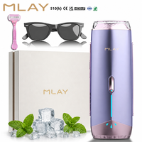 Épilateur laser portable professionnel pour usage domestique, sans douleur, avec refroidissement par glace, appareil d'épilation IPL pour le visage, le corps et les jambes