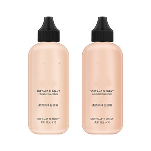 Flacon de fond de teint liquide miniature de luxe 30 ml 100 ml <span class=keywords><strong>Tube</strong></span> <span class=keywords><strong>en</strong></span> plastique PET Contenant à presser Flacon compte-gouttes vide pour fond de teint avec logo sur boîte - Product Image 2