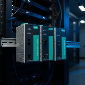 Convertisseur de média Ethernet vers fibre optique industriel Moxa PTC-101-M-ST-HV, alimentation CC 5V, origine Taïwan - Product Image 3