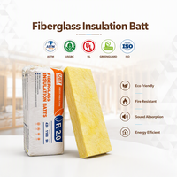 Matériaux de construction ignifuges conformes à la norme américaine UL723, laine de verre ignifuge, panneaux R19 6,25 pouces, isolation acoustique en fibre de verre