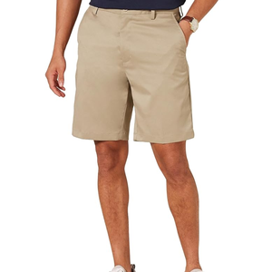 Shorts décontractés pour hommes, longueur genou, tissés, taille mi-haute, fermeture boutonnée - Product Image 1