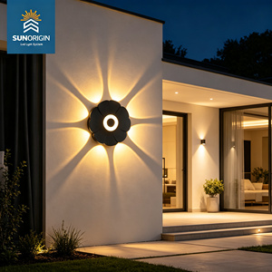 Applique murale LED en aluminium et verre trempé 6W/8W IP65, 360° 2700K Blanc chaud doux, étanche pour jardin et extérieur - Product Image 4
