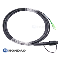 Cable de Conexión FTTH Preterminado SC/APC, Cable de Fibra Óptica Monomodo G657A2 LSZH de 5.0mm, 5 Metros, Negro