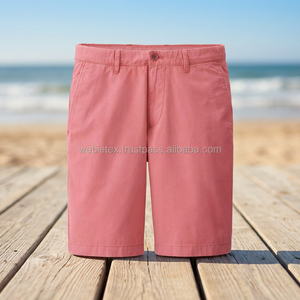 <b>High</b> Quality 100% Cotton Anti-Wrinkle Quick Dry Casual Denim <b>Knee</b> <b>High</b> Waist Button Fly Bermuda Chino Shorts Solid Gym - Product Image 2