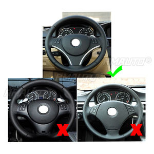 Autocollants de garniture de volant de voiture aspect carbone pour BMW Série 3 E87 E90 2005 2006 2007 2008 2009 2010 2011 2012, style automobile - Product Image 4