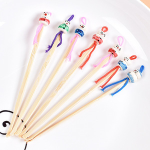 Soumei Hidemi Palillos de madera para limpiar los oídos con diseño de dibujos animados, herramientas de cuidado de los oídos de bambú, color aleatorio - Product Image 1