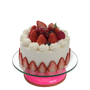 Factory Direct Sale Rotating Round Transparent Tempered Glass Rotating Turntable Cake Decorating Kits - Product Image 2
