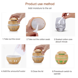 Fabrika fiyat 130ml <span class=keywords><strong>Mini</strong></span> USB nemlendirici ahşap tahıl difüzör araba için, yatak odası, ev, ticari - Product Image 6