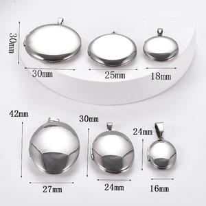 Paslanmaz Çelik Yuvarlak Daire Kolye Kolye Resimleri Madalyon Yüksek Parlaklıkta Takı Parti Hediyesi Gümüş/Altın rengi - Product Image 6