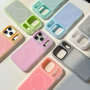 เคสโทรศัพท์มือถือ TPU PC สีลูกกวาด สำหรับ <span class=keywords><strong>iPhone</strong></span> 17 Pro Max 16 15 <span class=keywords><strong>14</strong></span> Plus 13 12 รองรับการชาร์จไร้สายแบบแม่เหล็ก - Product Image 6